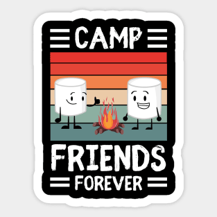 Camp Friends Forever Funny Roasted S'mores Sticker